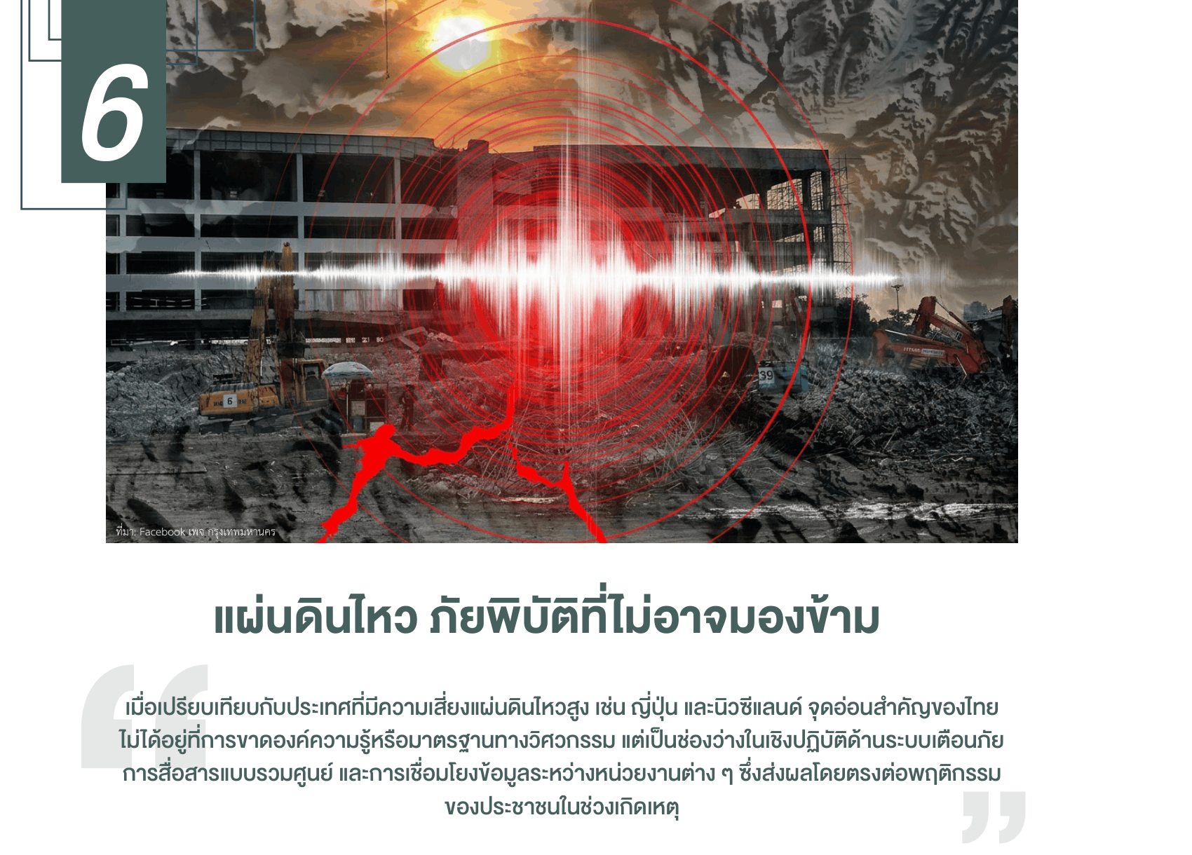 แผ่นดินไหว ภัยพิบัติที่ไม่อาจมองข้าม