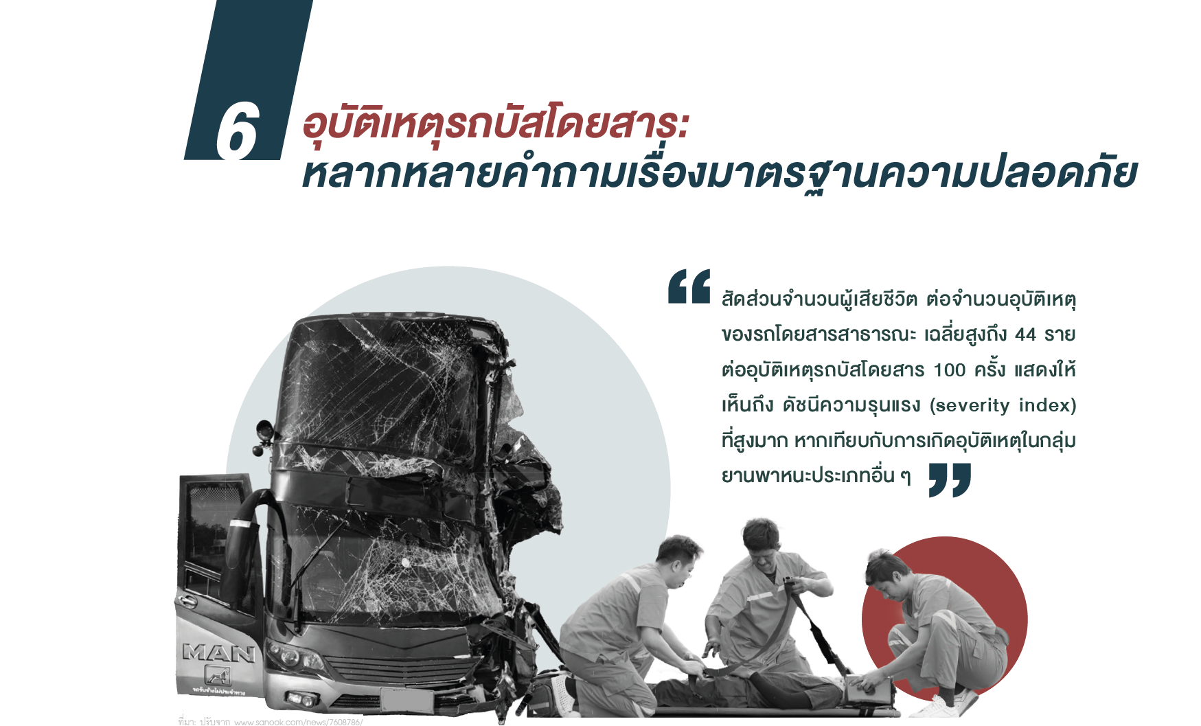 อุบัติเหตุรสบัสโดยสาร: หลากหลายคำถามเรื่องมาตรฐานความปลอดภัย