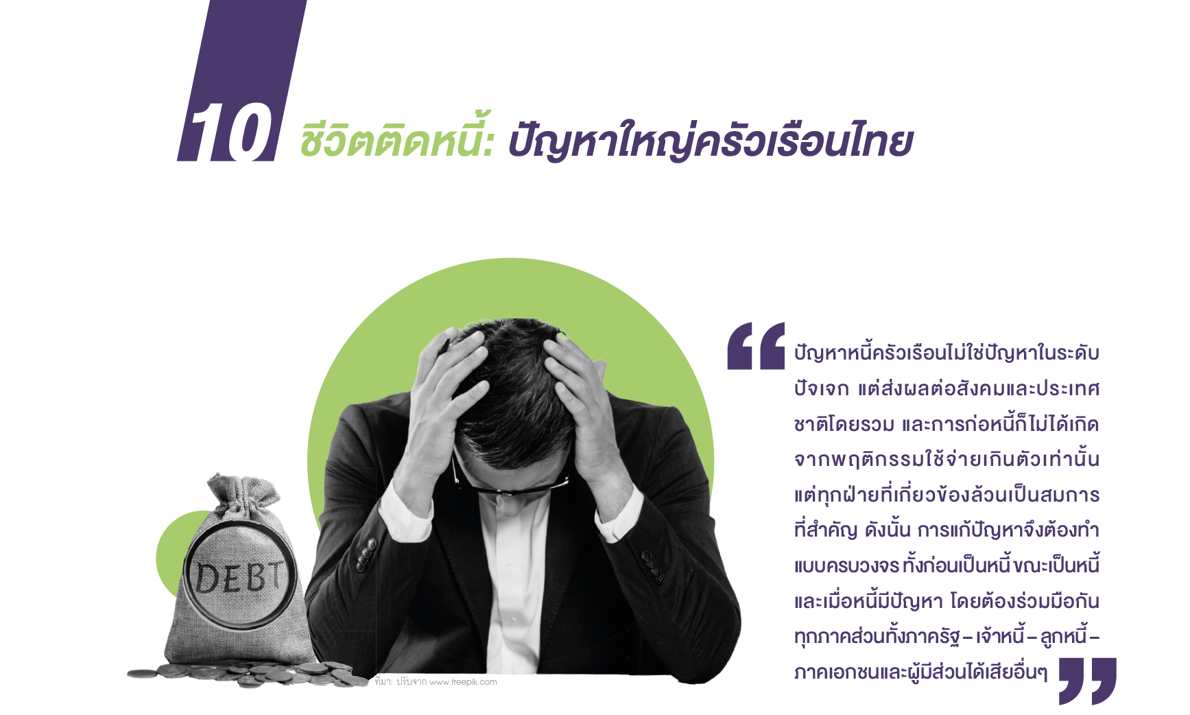 ชีวิตติดหนี้: ปัญหาใหญ่ครัวเรือนไทย