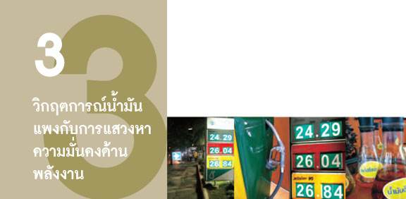 วิกฤตการณ์น้ำมันแพง กับการแสวงหาความมั่นคงด้านพลังงาน